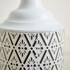 33.85/29.13/24.8 In. White & Black Metal Modern Style Floor Bottle Vases, Set of 3 Decoration Gorgeous Home Decoration