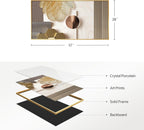 Extra Large Framed Modern Luxury Gold Wall Art for Living Room, 56X28 Inch