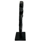 Black 14 In. X 4 In. Aluminum Abstract Modern Metal Sculpture