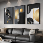 Large Framed Modern Elegant Wall Art for Living Room, 3 Piece 24X36 In