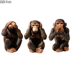 Resin Figurines Retro Monkey Ornaments Zen Animal Statuette Desk Decoration Orangutan Simulation Statue Modern Home Decor