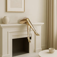 Golden Legs Sculpture Gold Woman Decor Modern Elegant Female Legs Statue Minimalist Resin Art Ornament for Home Living Room Bedroom Shelf Office Desktop Decoration
